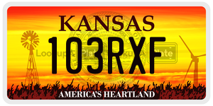 103RXF  license plate in KS