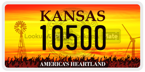 10500  license plate in KS
