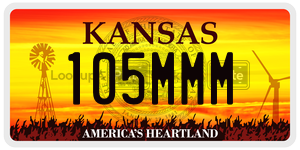 105MMM  license plate in KS