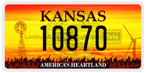 10870  license plate in KS