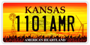 1101AMR  license plate in KS