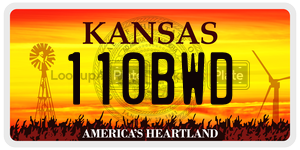 110BWD  license plate in KS