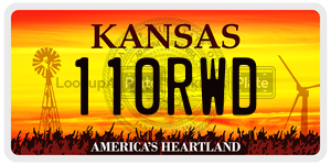 110RWD  license plate in KS