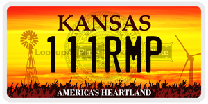 111RMP  license plate in KS