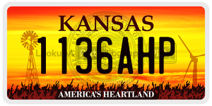 1136AHP  license plate in KS