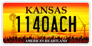 1140ACH license plate in Kansas