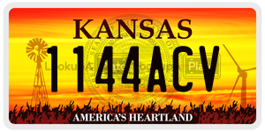 1144ACV  license plate in KS