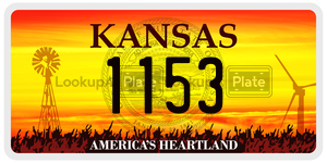 1153  license plate in KS