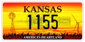1155  license plate in KS