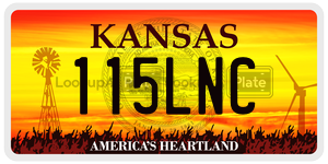 115LNC  license plate in KS