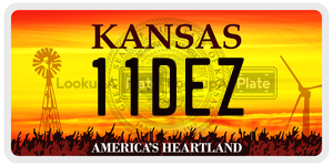 11DEZ  license plate in KS