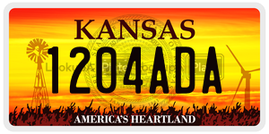 1204ADA  license plate in KS