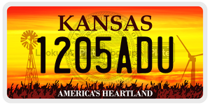 1205ADU  license plate in KS