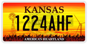 1224AHF  license plate in KS