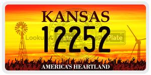 12252  license plate in KS