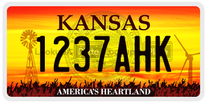 1237AHK  license plate in KS