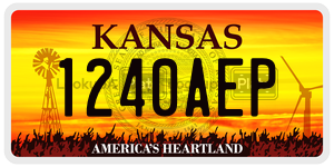 1240AEP license plate in Kansas