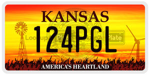124PGL  license plate in KS