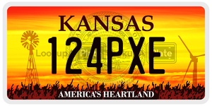 124PXE  license plate in KS