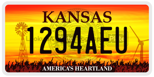 1294AEU  license plate in KS