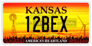 12BEX license plate in Kansas