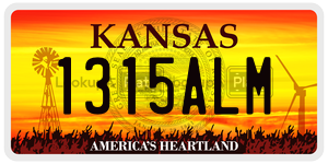 1315ALM  license plate in KS