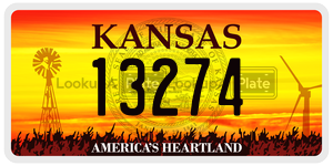 13274  license plate in KS
