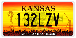 132LZV  license plate in KS