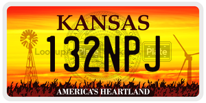 132NPJ  license plate in KS