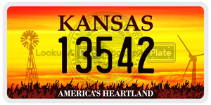 13542  license plate in KS
