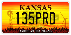 135PRD  license plate in KS