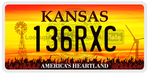 136RXC  license plate in KS