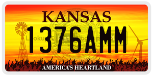 1376AMM  license plate in KS