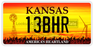 13BHR  license plate in KS