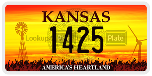1425  license plate in KS
