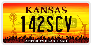 142SCV  license plate in KS