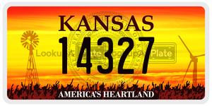 14327  license plate in KS