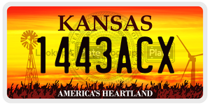 1443ACX  license plate in KS