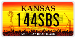 144SBS  license plate in KS
