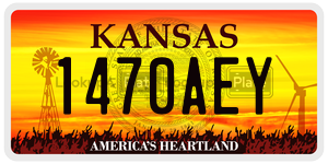 1470AEY  license plate in KS