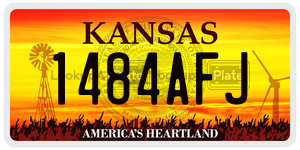 1484AFJ  license plate in KS