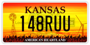 148RUU  license plate in KS