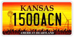 1500ACN license plate in Kansas