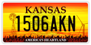 1506AKN  license plate in KS
