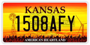 1508AFY  license plate in KS