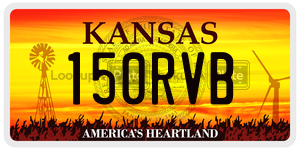 150RVB  license plate in KS