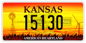 15130  license plate in KS