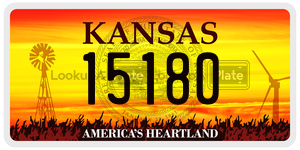 15180  license plate in KS