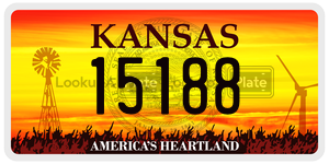 15188  license plate in KS