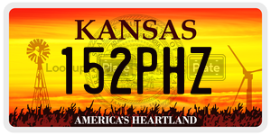 152PHZ  license plate in KS